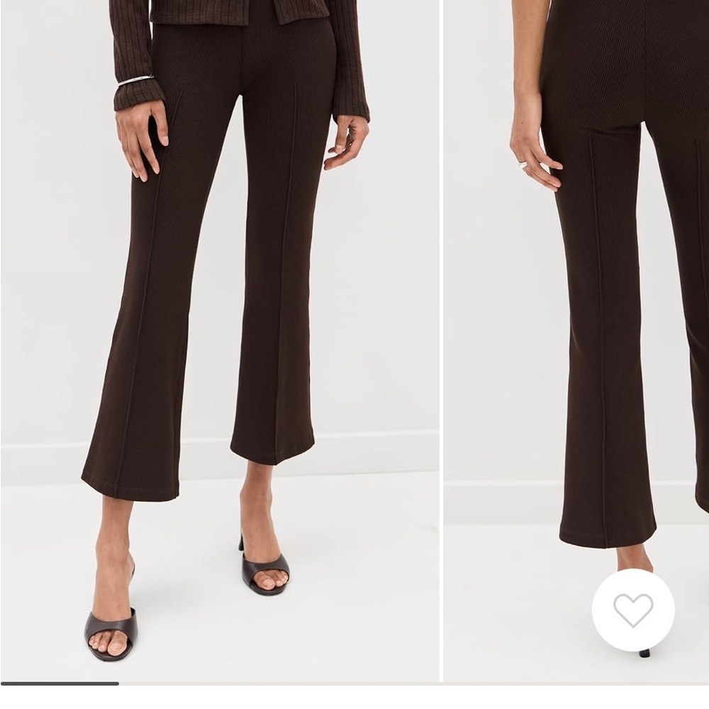 Donni Rib Kick flare trousers brown Women's Pants - espresso - medium